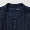 Dames denim overhemd met pintucks en korte mouwen
