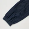 Dames denim overhemd met pintucks en korte mouwen