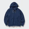 Dames-Hoodie met capuchon en doorlopende rits (gestreept)