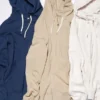Dames-Hoodie met capuchon en doorlopende rits (gestreept)