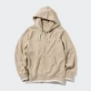 Dames-Hoodie met capuchon en doorlopende rits (gestreept)