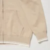 Dames-Hoodie met capuchon en doorlopende rits (gestreept)