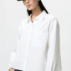 Dames Oxford Boxy Cropped Overhemd