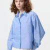 Dames Oxford Boxy Cropped Overhemd