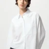 Dames Oxford Boxy Cropped Overhemd