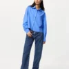 Dames Oxford Boxy Cropped Overhemd