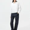 Dames Oxford Boxy Cropped Overhemd