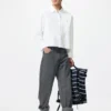 Dames Oxford Boxy Cropped Overhemd