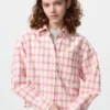 Dames Oxford Boxy Cropped Overhemd | Geruit