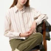 Dames Oxford Boxy Cropped Overhemd | Gestreepte