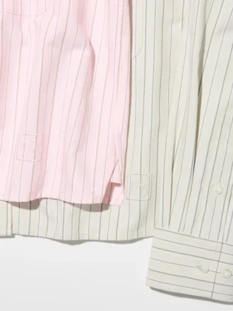 Dames Oxford Boxy Cropped Overhemd | Gestreepte