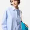 Dames Oxford Boxy Cropped Overhemd | Gestreepte