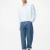 Dames Oxford Boxy Cropped Overhemd | Gestreepte