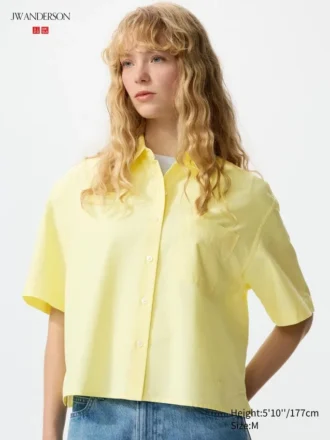 Dames Oxford Boxy Overhemd | Korte mouwen