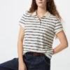Dames Pique Mini Poloshirt | Gestreepte