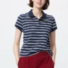 Dames Pique Mini Poloshirt | Gestreepte