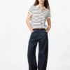 Dames Pique Mini Poloshirt | Gestreepte