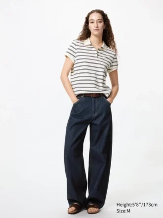 Dames Pique Mini Poloshirt | Gestreepte
