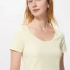 Dames Pointelle Mini-T-shirt met ronde hals