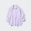 Dames Premium Linen shirt met skipperkraag en 3/4 mouwen | Gestreepte