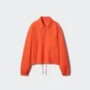 Dames-sweater met halve rits