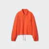 Dames-sweater met halve rits