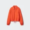 Dames-sweater met halve rits