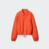 Dames-sweater met halve rits