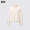Dames T-shirt met longsleeves en koltrui van geborsteld jersey