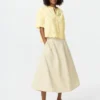 Damesblouse met borduursels en halflange mouwen