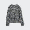 Damesblouse met print, V-hals en Longsleeves
