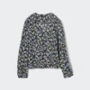 Damesblouse met print, V-hals en Longsleeves