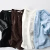 Damesblouse met volumineuze mouwen van linnenmix