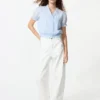 Damesblouse van katoen met V-hals