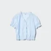 Damesblouse van katoen met V-hals