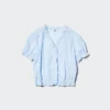Damesblouse van katoen met V-hals