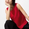 Damesblouse van linnenmix | Mouwloos