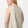 Damesblouse van linnenmix | Mouwloos