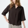 Damesblouse van rayon met skipperkraag | 3/4 mouw