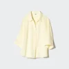Damesblouse van rayon met skipperkraag | 3/4 mouw
