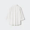 Damesblouse van rayon met skipperkraag en 3/4 mouwen | Gestreepte