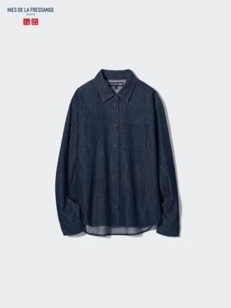 Damesdenimoverhemd met longsleeves