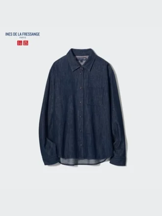 Damesdenimoverhemd met longsleeves