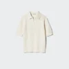 Dameskatoenen Pointelle Skipper-polotrui