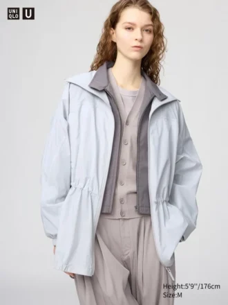 DamesParka’s met UV-bescherming, doorschijnend en oversized