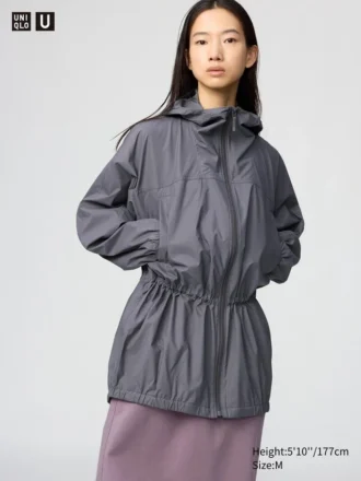 DamesParka’s met UV-bescherming, doorschijnend en oversized