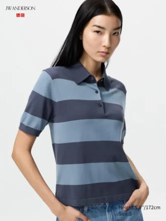 Damespoloshirts met korte mouwen | Gestreepte