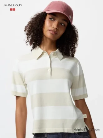Damespoloshirts met korte mouwen | Gestreepte