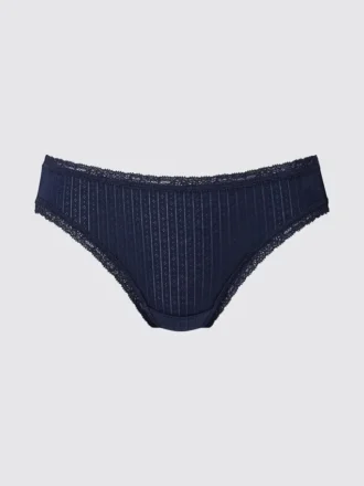 Damesslips met middelhoge taillehoogte | Pointelle