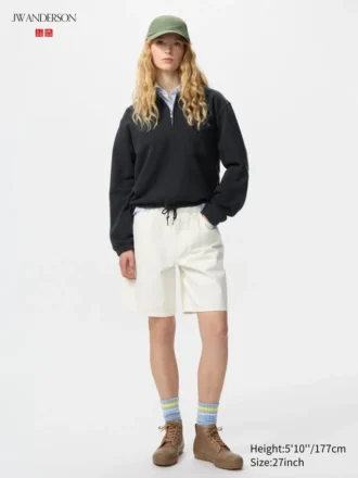Denim halflange broek voor dames
